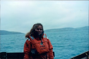 Me on a scientific research trip in the Irish Sea