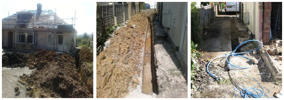 New electricity and water supplies go in.