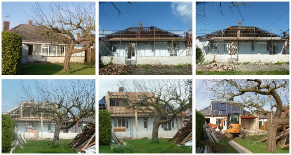The rear dormer shell has been built and the old extension demolished.