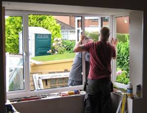Our windows going in